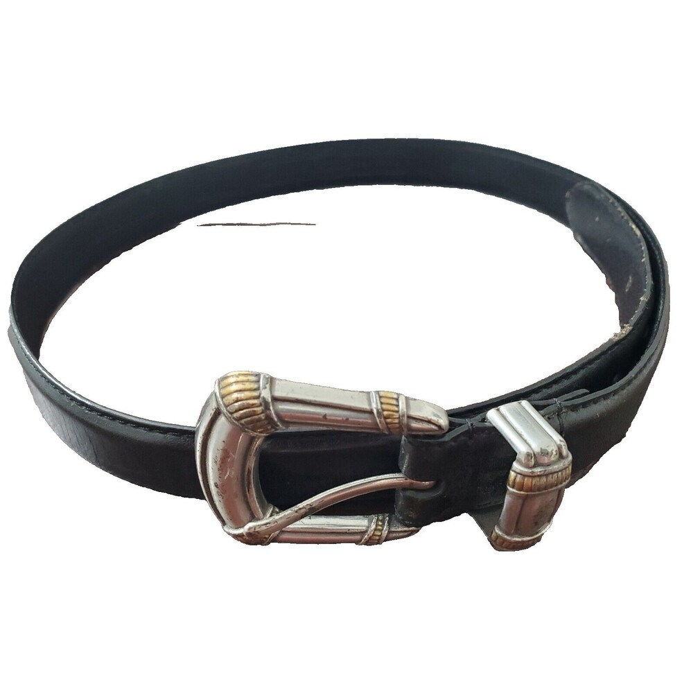Fossil Black Genuine Leather Belt Size Small 33"